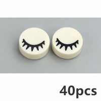 40pcs 98138 Part 1x1 Tile Round Eyelash Pupile For Lego Building Blocks Sets DIY | The Drift Art Co. 10