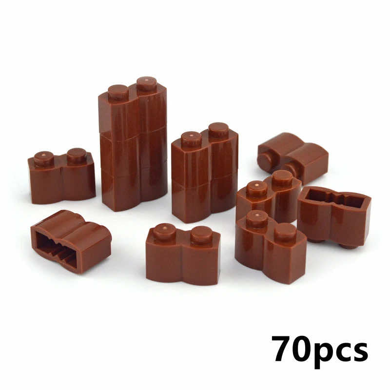 40-70pcs 30136 1x2 1x4 with Wave Parts for Lego Kits Bricks Building Block Sets