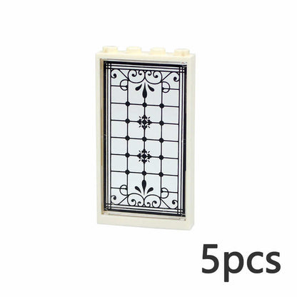 Church Window 57895 60596 1x4x6 House Parts for LEGO Sets Building Block Sets