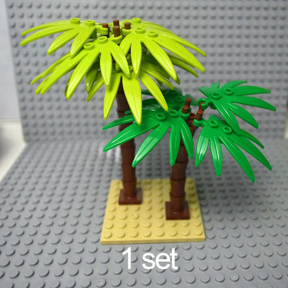 City Parts for LEGO Kits Bush Flower Grass Tree bricks Building Blocks Sets DIY