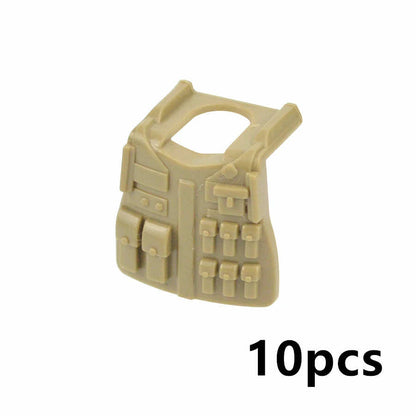 Backpack Armor Vest Army Weapon Soldier Figures Building Blocks Toy DIY