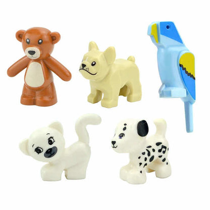 City Animals Zoo Dinosaur Shark Cat Dog Turtle for LEGO Building Blocks Sets DIY