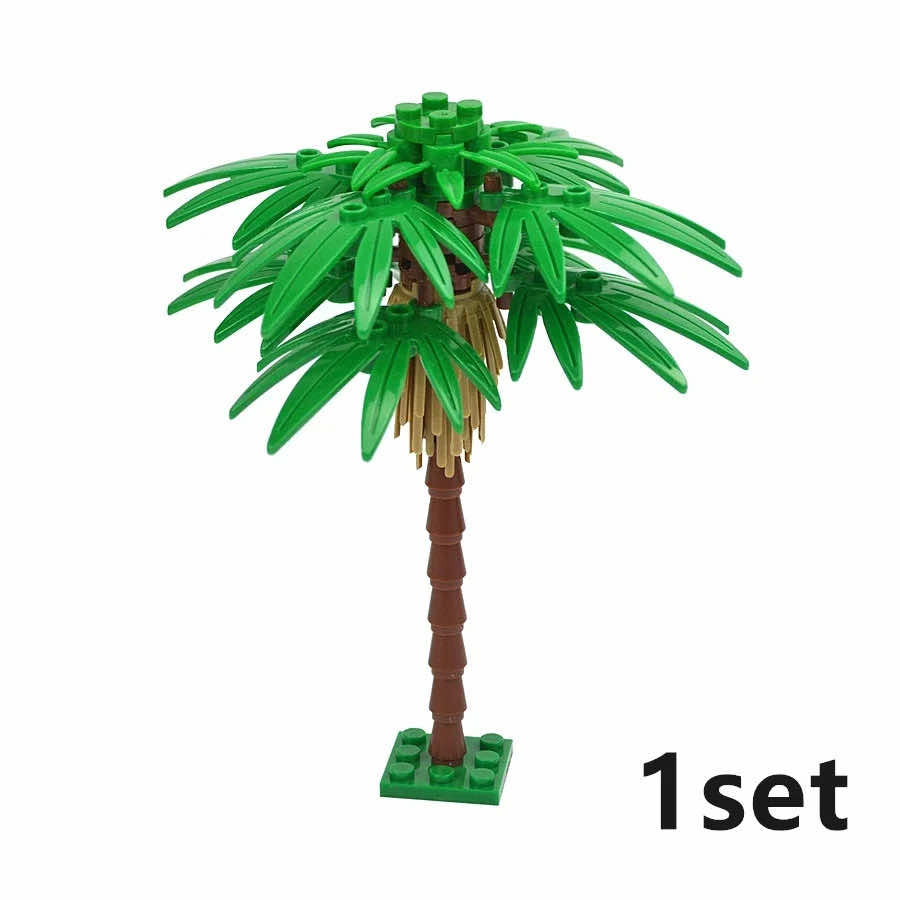 Forest Parts Trunk Palm Pine Grass Parts for Lego Sets Building Blocks Sets DIY