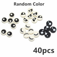 40pcs 98138 Part 1x1 Tile Round Eyelash Pupile For Lego Building Blocks Sets DIY | The Drift Art Co. 12