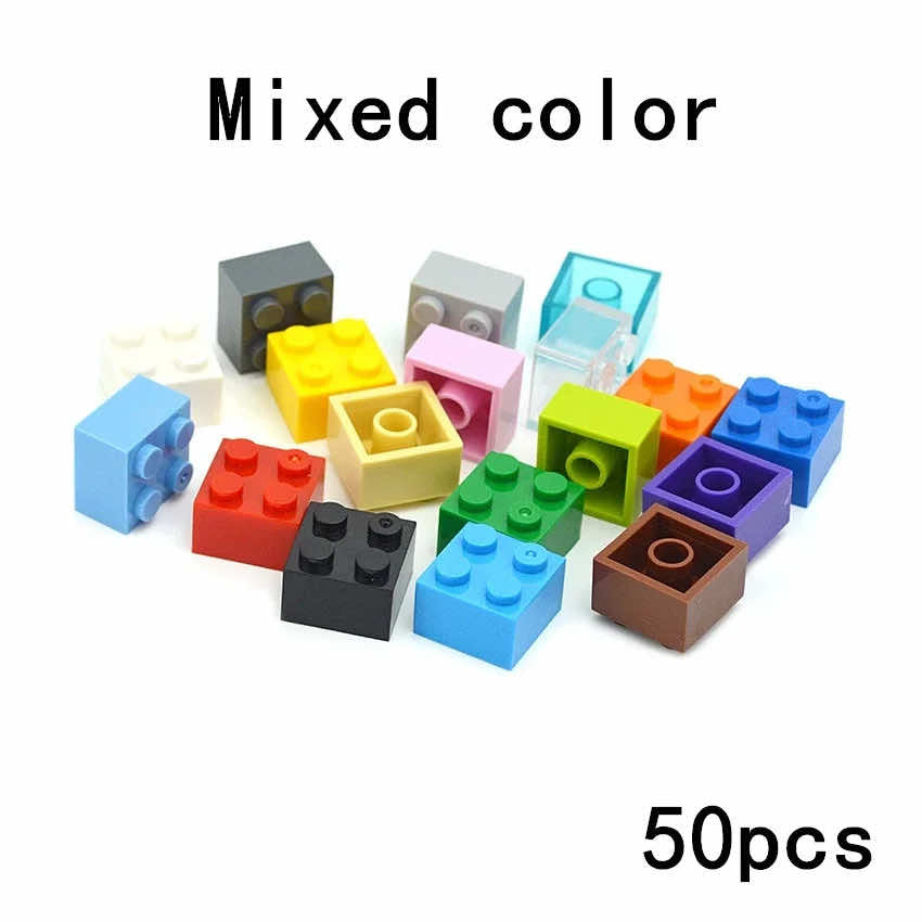 50pcs 2x2 Thick Brick 3003 Educational Building Block Bricks Toy DIY - 18 Colors