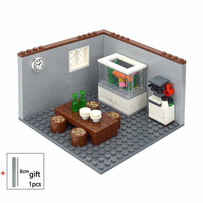 City House Bedroom Living Room Bathroom Parts for Lego Building Block Brick Sets