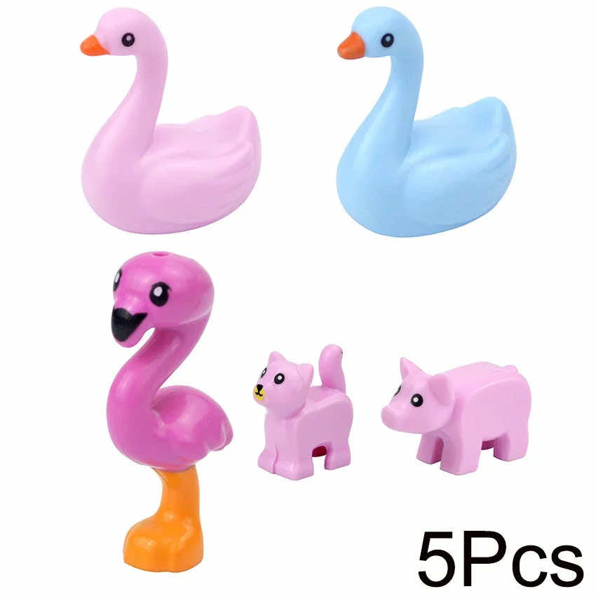 City Animal Building Blocks Duck Swan Cat Pig for LEGO Sets Building Blocks Sets