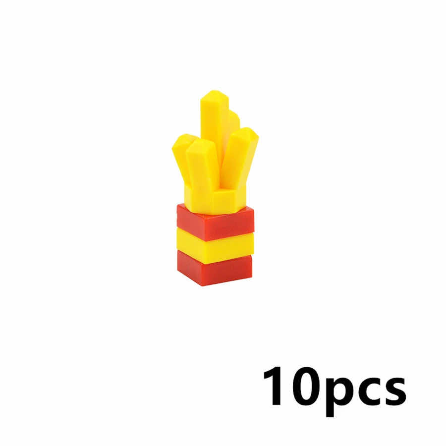 City Food Fish Apple Hot Dog Cake Pizza accessories for Lego Building Block Sets