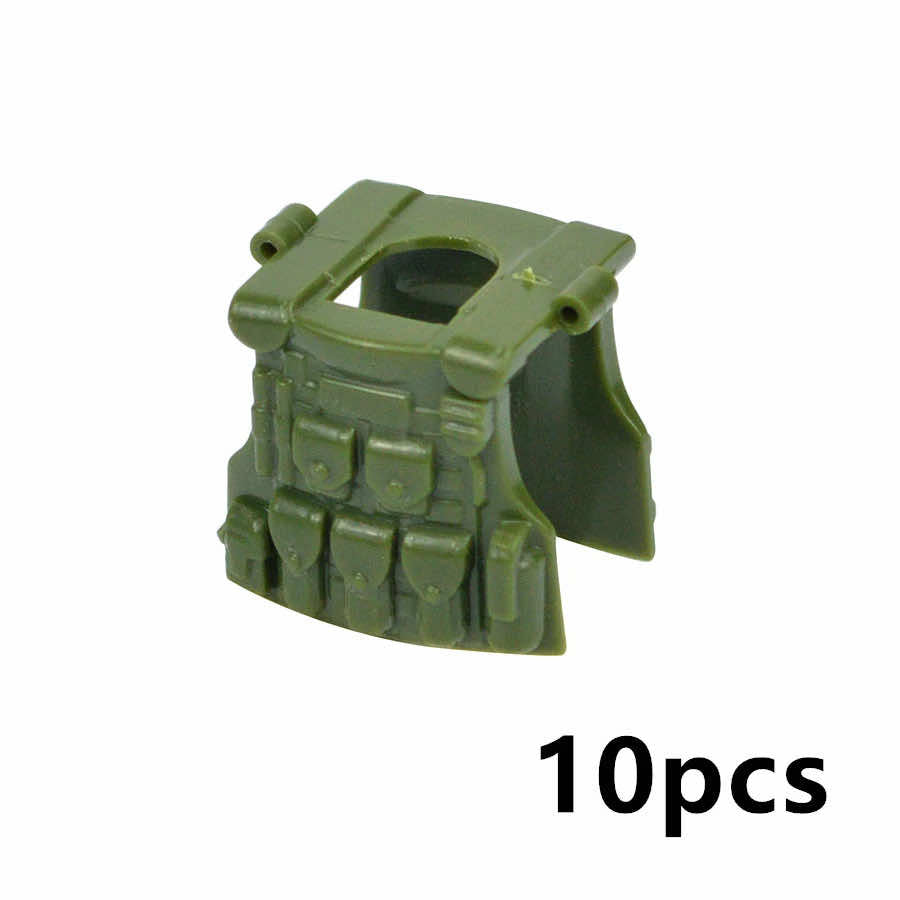 Backpack Armor Vest Army Weapon Soldier Figures Building Blocks Toy DIY