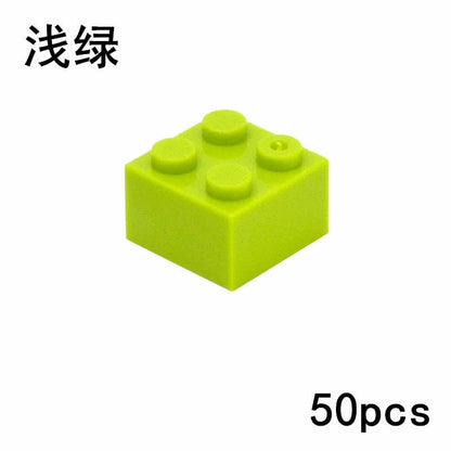 50pcs 2x2 Thick Brick 3003 Educational Building Block Bricks Toy DIY - 18 Colors