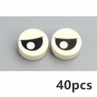 40pcs 98138 Part 1x1 Tile Round Eyelash Pupile For Lego Building Blocks Sets DIY | The Drift Art Co. 11