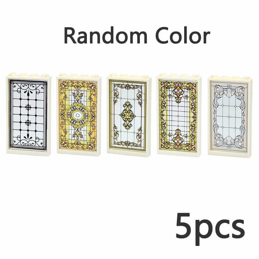 Church Window 57895 60596 1x4x6 House Parts for LEGO Sets Building Block Sets