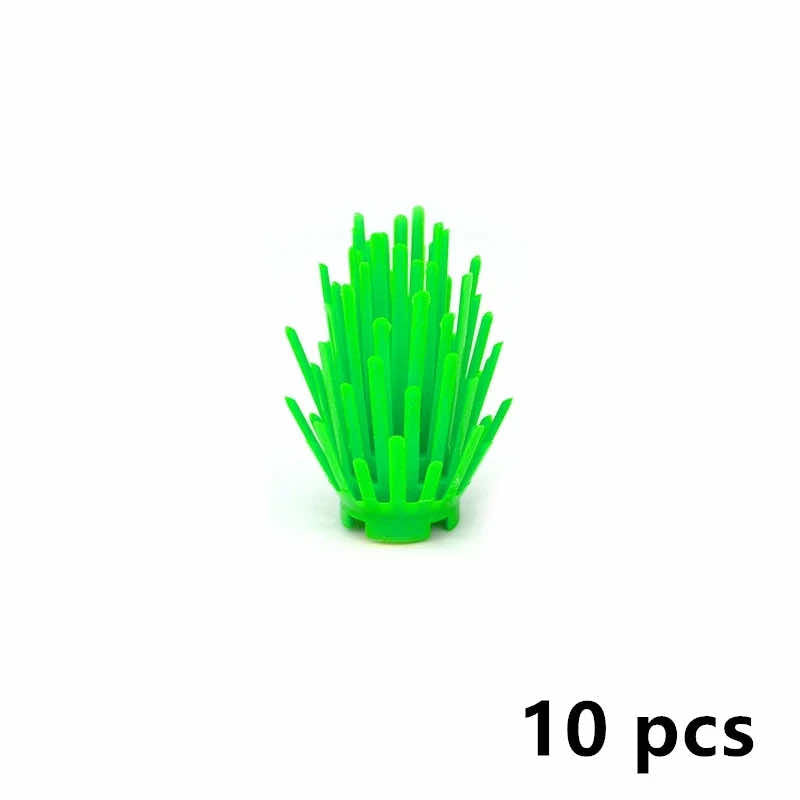 10pcs City Parts for Lego Kits Bush Trees Grass bricks Building Blocks Sets DIY