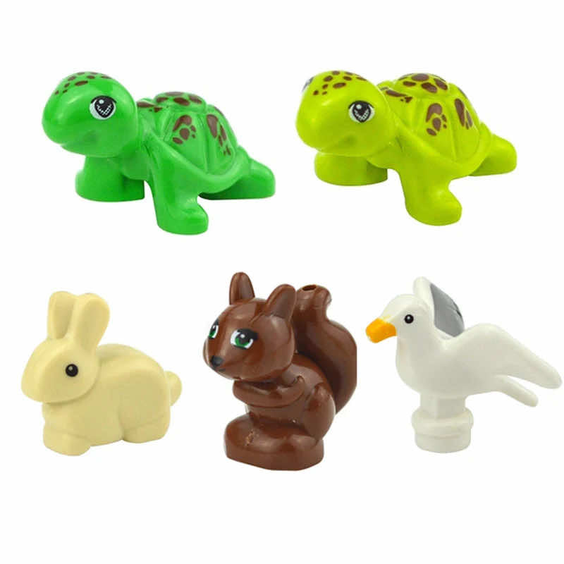 City Animals Zoo Dinosaur Shark Cat Dog Turtle for LEGO Building Blocks Sets DIY