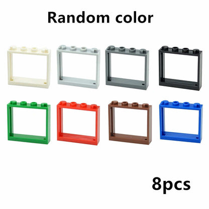 House City Thick Window Door Frame 60596 Parts for Lego Building Block Sets DIY