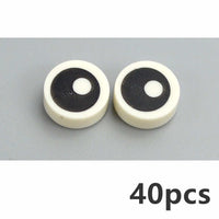 40pcs 98138 Part 1x1 Tile Round Eyelash Pupile For Lego Building Blocks Sets DIY | The Drift Art Co. 9