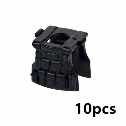 Backpack Armor Vest Army Weapon Soldier Figures Building Blocks Toy DIY