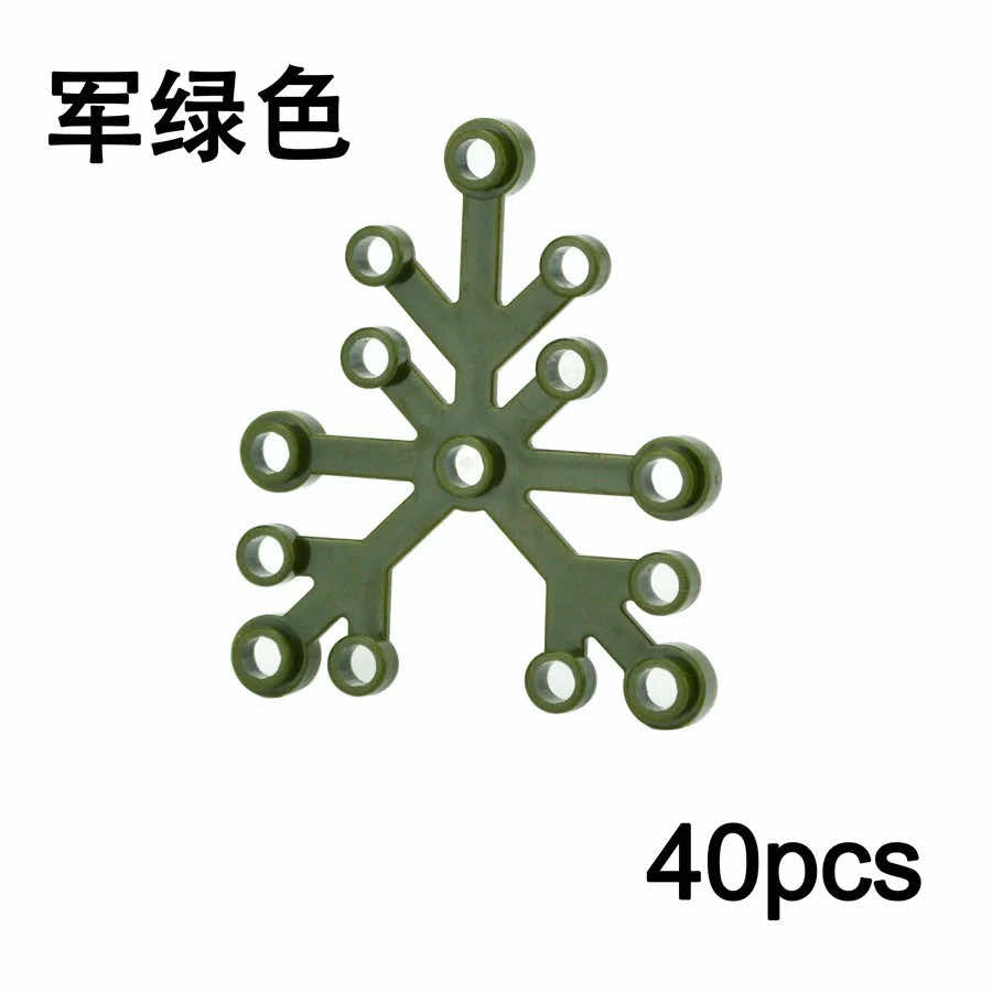 40pcs 6x5 Leaf 2417 City Parts for Lego Kit Plant Flower bricks Building Blocks