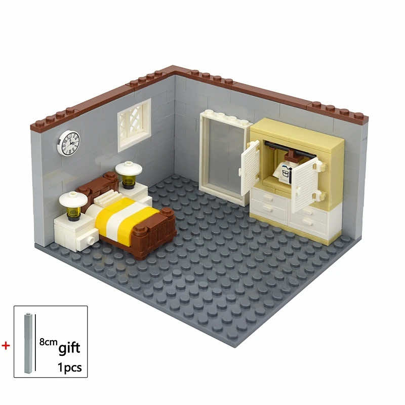 City House Bedroom Living Room Bathroom Parts for Lego Building Block Brick Sets