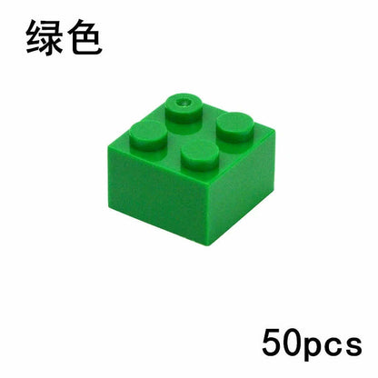 50pcs 2x2 Thick Brick 3003 Educational Building Block Bricks Toy DIY - 18 Colors