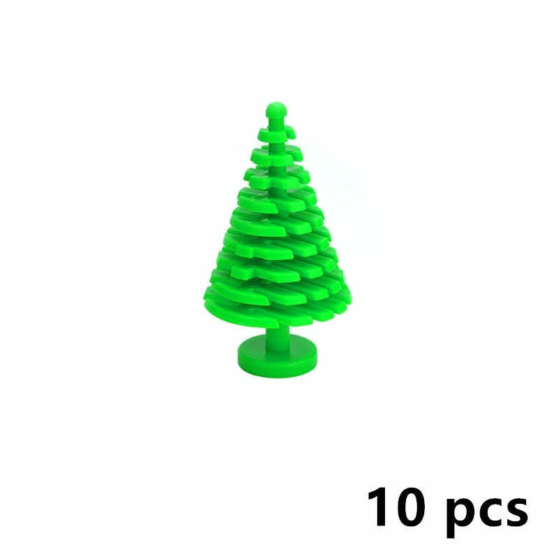 10pcs City Parts for Lego Kits Bush Trees Grass bricks Building Blocks Sets DIY