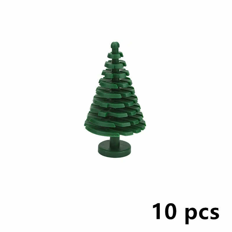 10pcs City Parts for Lego Kits Bush Trees Grass bricks Building Blocks Sets DIY