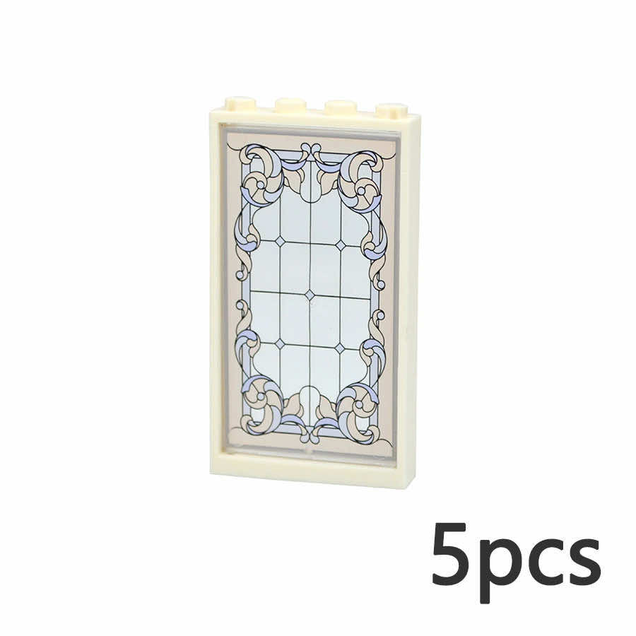 Church Window 57895 60596 1x4x6 House Parts for LEGO Sets Building Block Sets