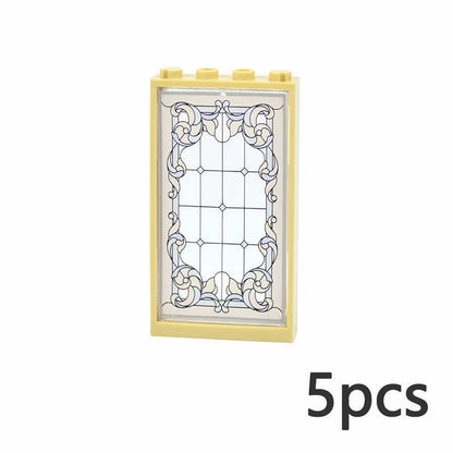 Church Window 57895 60596 1x4x6 House Parts for LEGO Sets Building Block Sets