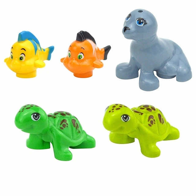 City Animals Zoo Dinosaur Shark Cat Dog Turtle for LEGO Building Blocks Sets DIY