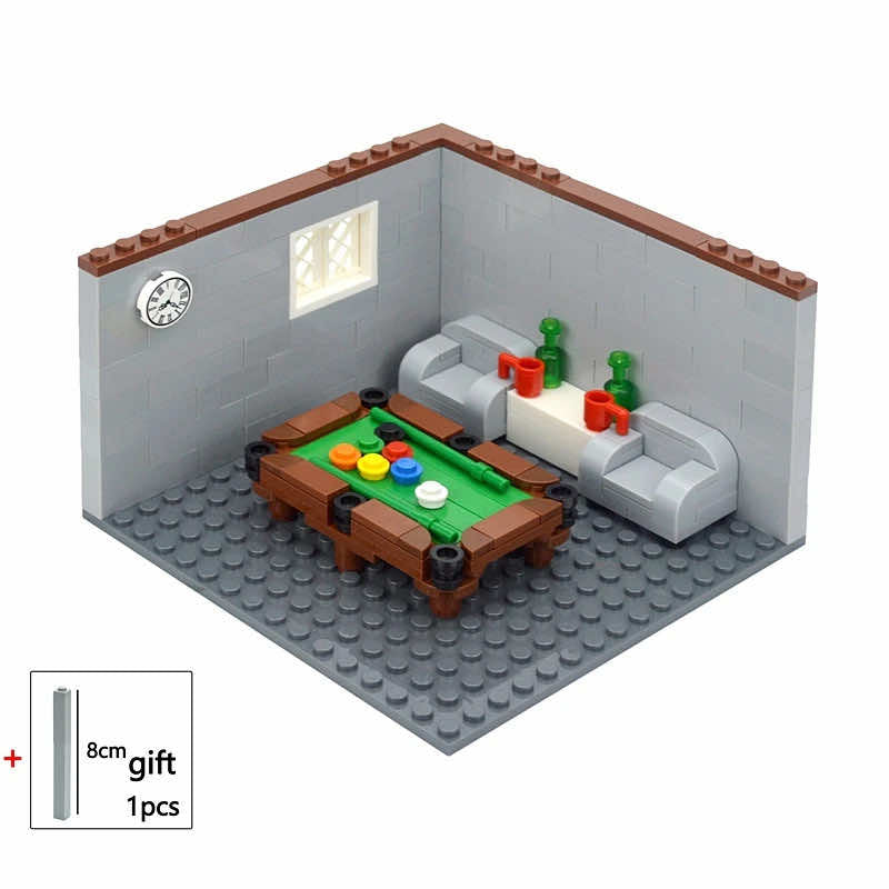 City House Bedroom Living Room Bathroom Parts for Lego Building Block Brick Sets