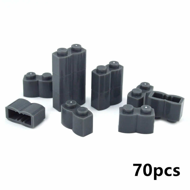 40-70pcs 30136 1x2 1x4 with Wave Parts for Lego Kits Bricks Building Block Sets