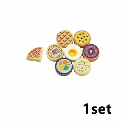 City Food Fish Apple Hot Dog Cake Pizza accessories for Lego Building Block Sets