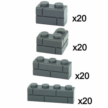 1x2 1x3 1x4 Wall Doors Windows MOC Parts for Lego Kit bricks Building Blocks Set