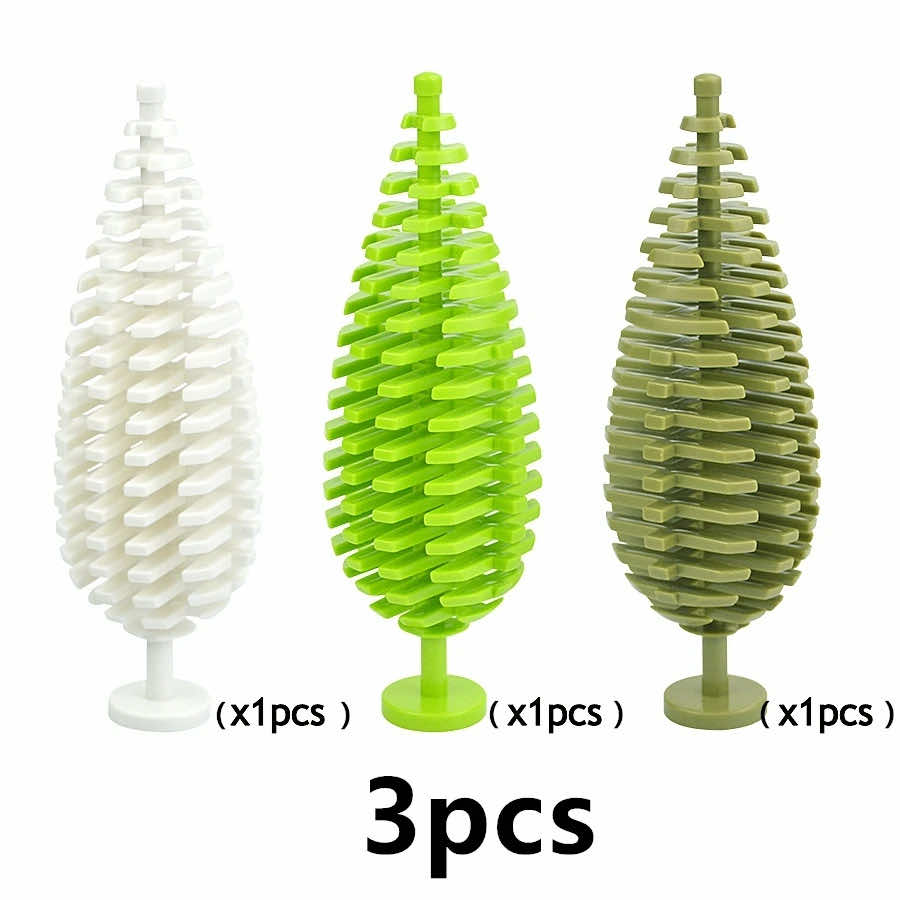 3pcs 3778 Bush Trees Grass City Jungle for Lego Kit brick Building Block Set DIY