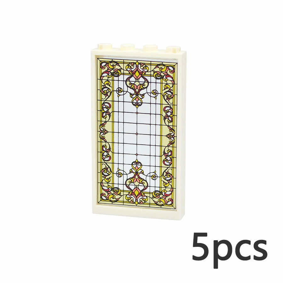 Church Window 57895 60596 1x4x6 House Parts for LEGO Sets Building Block Sets