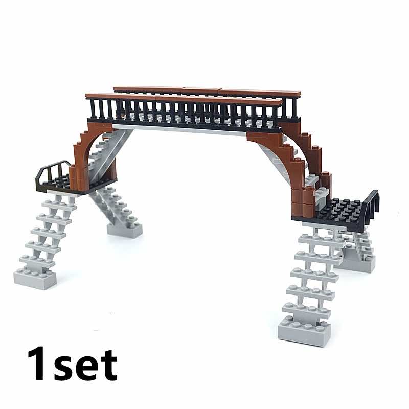 Voies de pont avec rocher pour ensembles de blocs de construction de train Lego Kit DIY - 20 ensembles !