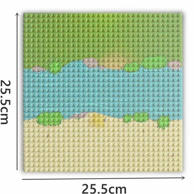 River Sandy Beach Island Building Blocks dots base plate DIY - Various colors!