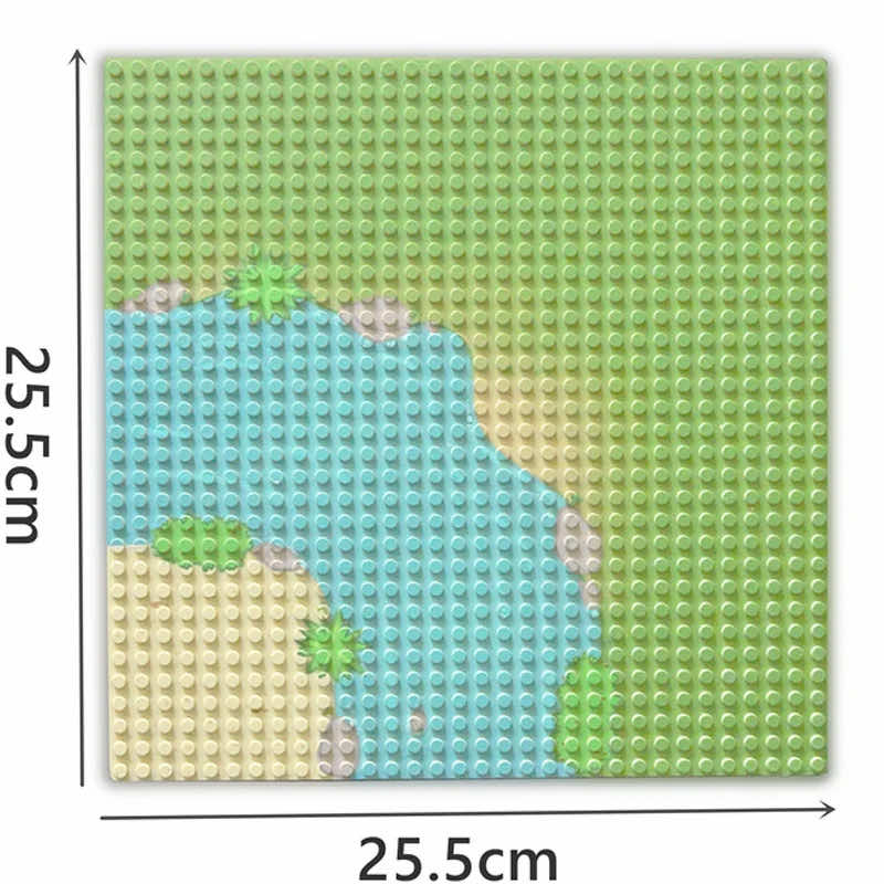 River Sandy Beach Island Building Blocks dots base plate DIY - Various colors!