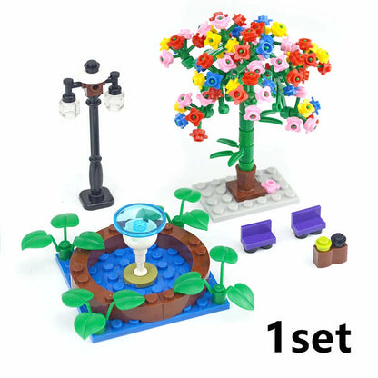 Plant Tree Leaf Flower Parts for Lego Sets 30176 3741 Building Blocks Sets DIY