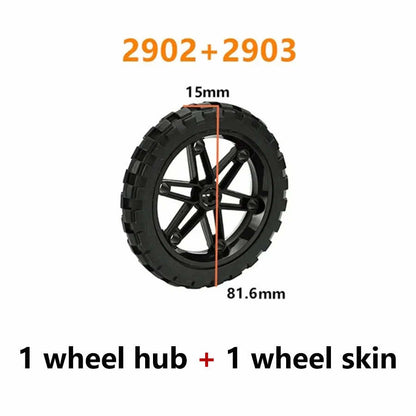 Tire Wheel Car Motorcycle Technic Parts for Lego  Building Blocks Model Sets DIY