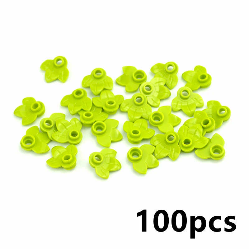 Plant Tree Leaf Flower Parts for Lego Sets 30176 3741 Building Blocks Sets DIY