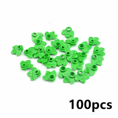 Plant Tree Leaf Flower Parts for Lego Sets 30176 3741 Building Blocks Sets DIY