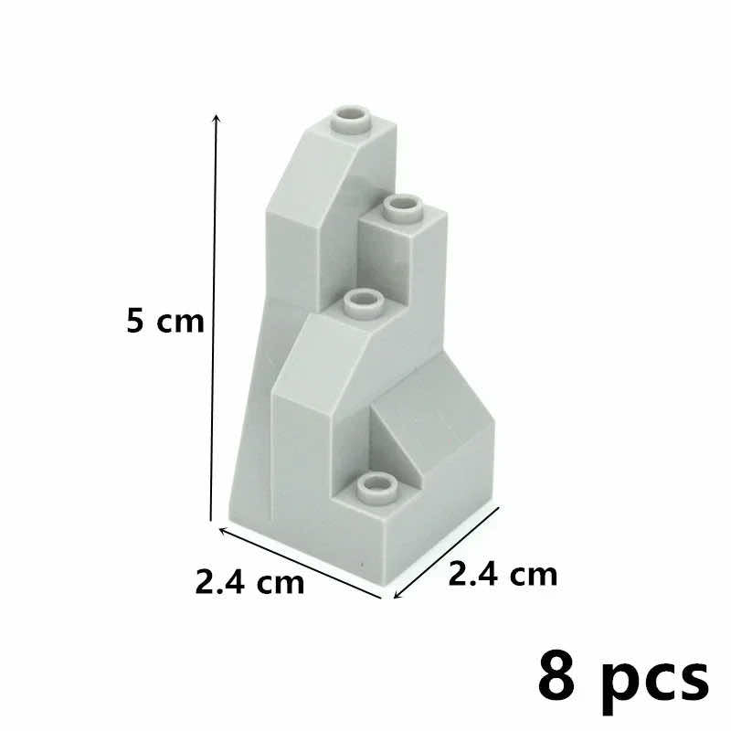 Rock Panel Rockery Mountain 8pc MOC Parts for Lego Sets Building Blocks Sets DIY