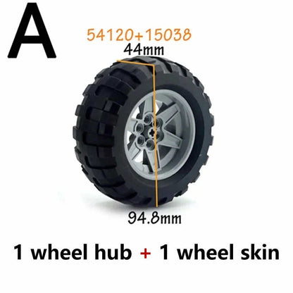 Tire Wheel Car Motorcycle Technic Parts for Lego  Building Blocks Model Sets DIY