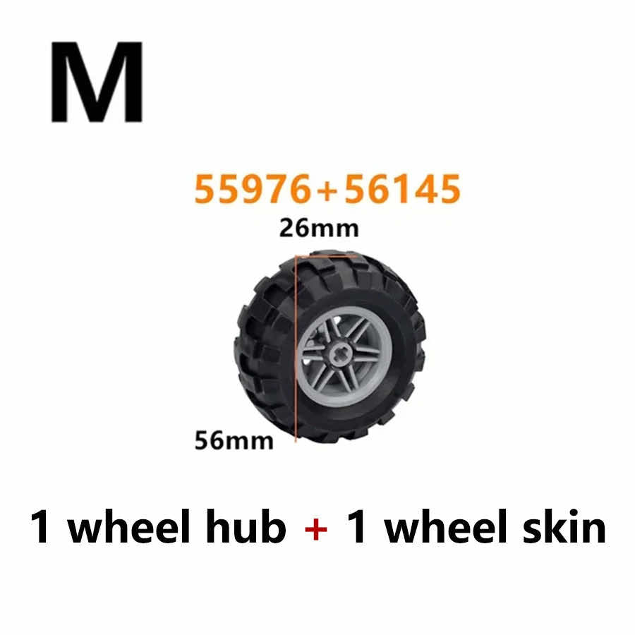 Tire Wheel Car Motorcycle Technic Parts for Lego  Building Blocks Model Sets DIY