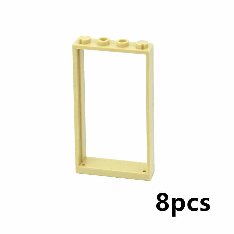 House City Thick Window Door Frame 60596 Parts for Lego Building Block Sets DIY