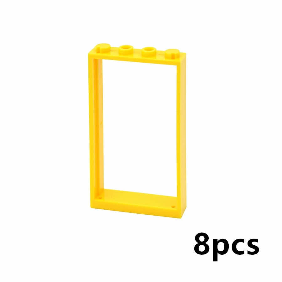 House City Thick Window Door Frame 60596 Parts for Lego Building Block Sets DIY