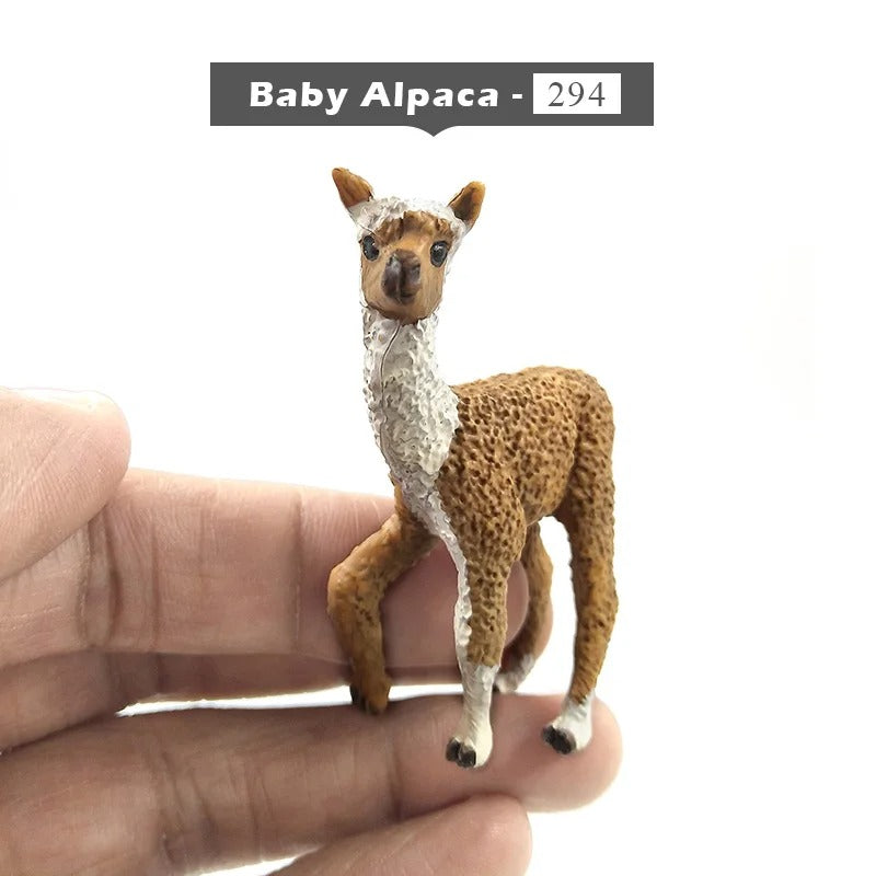 1pc Alpaca Warthog Sheep Deer Fox Monkey Animal Miniature Art Toy Figure Doll