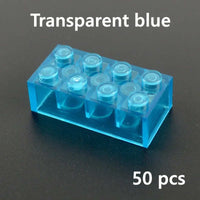 Transparent Blue & White Thick Brick Educational Building Blocks Bricks Toy DIY | The Drift Art Co. 22