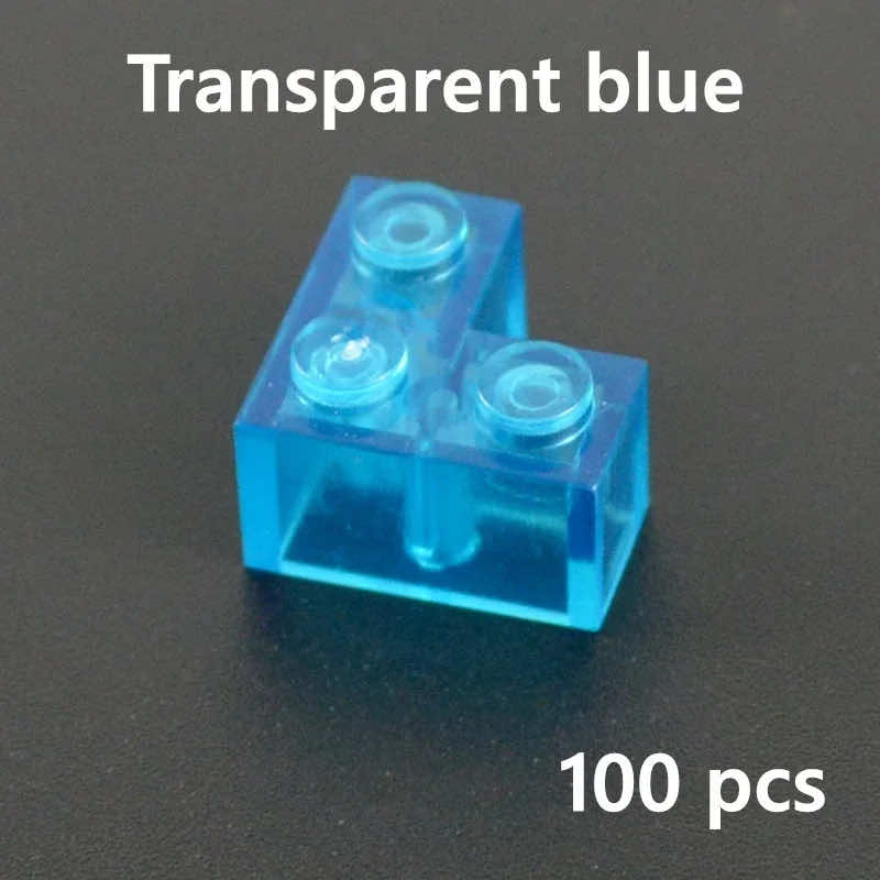 Transparent Blue & White Thick Brick Educational Building Blocks Bricks Toy DIY